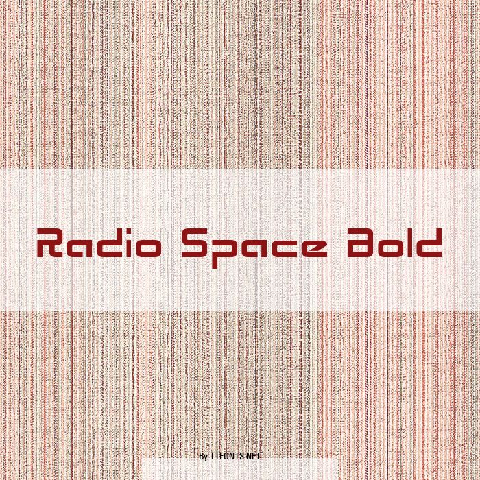 Radio Space Bold example
